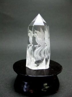 四神水晶彫刻置物セットその朱雀
